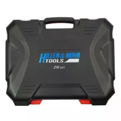   Hillen és Mohr Dugókulcs készlet CrV 216db, 17x1/2",13x1/4",8x3/8"