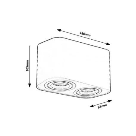 Rábalux 2054 Kobald Ráépíthető és Beépíthető lámpa