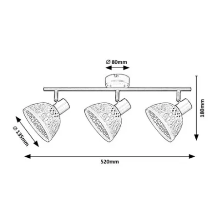 Rábalux 3135 Rattan Spotlámpa