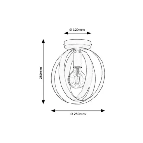 Rábalux 5359 Cortado Mennyezeti lámpa
