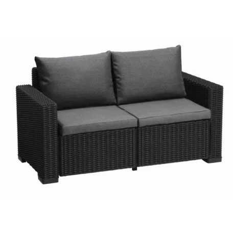 Keter California kétüléses kerti bútor kanapé, grafit