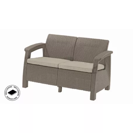 Zahradní nábytek Keter Corfu love seat dvousedačka cappucccino
