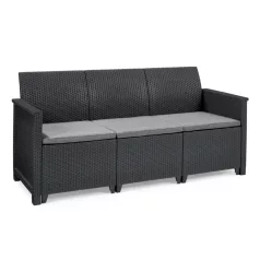Kerti bútor Keter Elodie 3 férőhelyes kanapé grafit