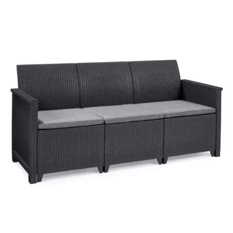 Kerti bútor Keter Elodie 3 férőhelyes kanapé grafit