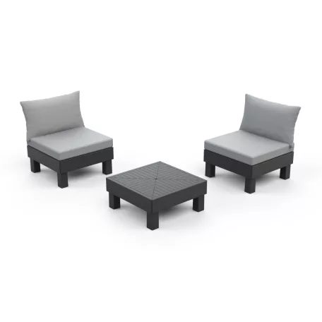 Keter Elements kerti bútor erkélyes moduláris szett grafit