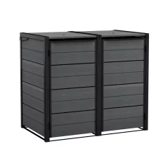   Kerti tároló Keter Hide Away 2x 120 l-es kukákhoz, szürke