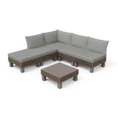   Keter Elements 5 személyes moduláris kerti bútor szett walnut