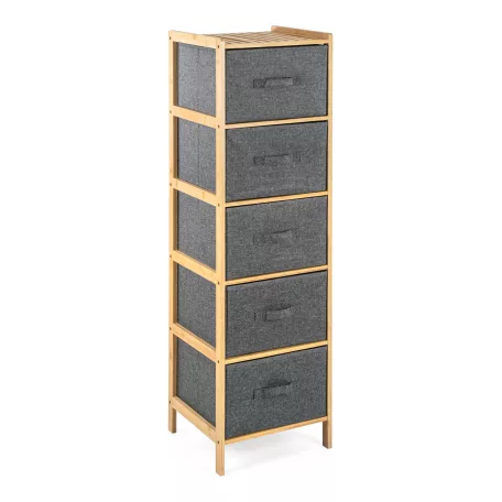 bambusz fiókospolc 5 kosárral 
