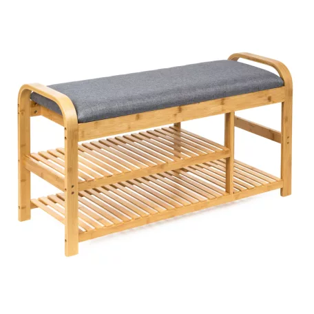 Cipőtartó állvány 90 x 33 x 50 cm, bambusz