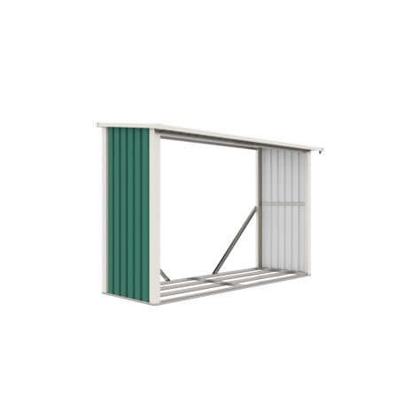 WOH 335 tüzifa tároló - 242 x 89 cm, zöld