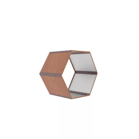 Tüzifa tároló HEX 53 - 92 x 60 cm, barna