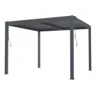 Bioklimatikus pergola Austin 3×3 m, antracit színű alumínium