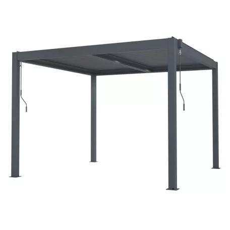 Bioklimatikus pergola Austin 3×3 m, antracit színű alumínium