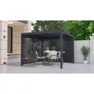 Bioklimatikus pergola Austin 3×3 m, antracit színű alumínium