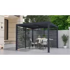 Bioklimatikus pergola Austin 3×3 m, antracit színű alumínium