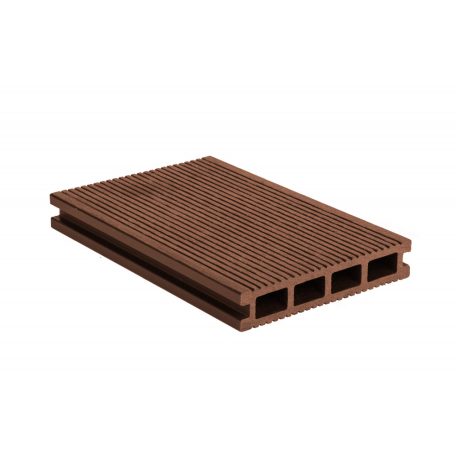 kültéri padlóburkolat 2,5 x 14 x 300 cm, WPC, cseresznye