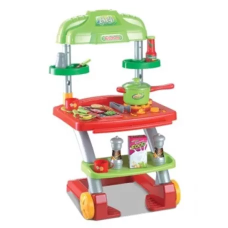 LOVELY játékszett , nyári konyha grillel kerekeken