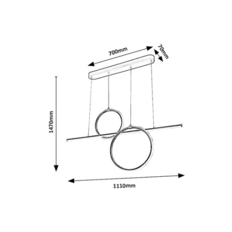 Rábalux 6970 Willow Függeszték