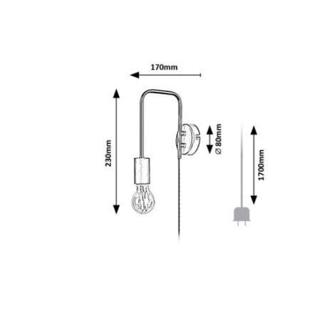 Rábalux 71022 Manzur Fali lámpa