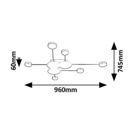Rábalux 71276 Amadeo Mennyezeti lámpa