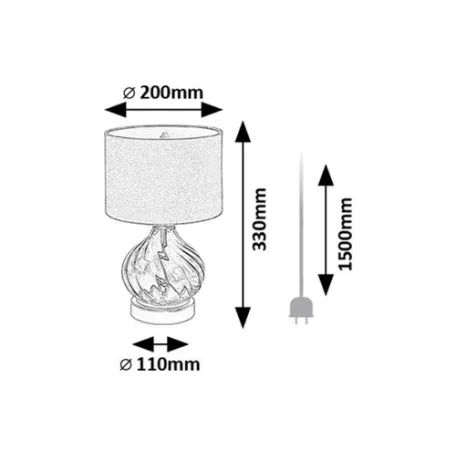 Rábalux 74034 Pirelo Asztali lámpa