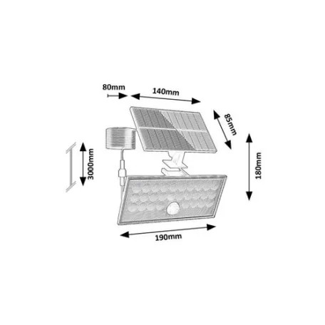 Rábalux 77129 Zavod Napelemes lámpa