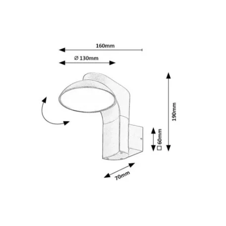 Rábalux 77148 Wengen Kültéri fali lámpa