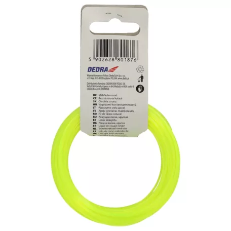 DEDRA 80Z16151 vágódamil – 1,6 mm × 15 m, kerek profil