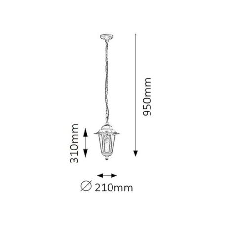 Rábalux 8207 Velence Kültéri függeszték