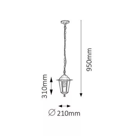 Rábalux 8208 Velence Kültéri függeszték