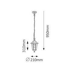 Rábalux 8238 Velence Kültéri függeszték