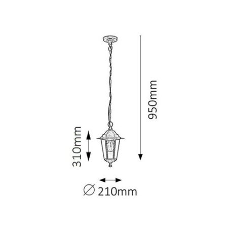 Rábalux 8238 Velence Kültéri függeszték