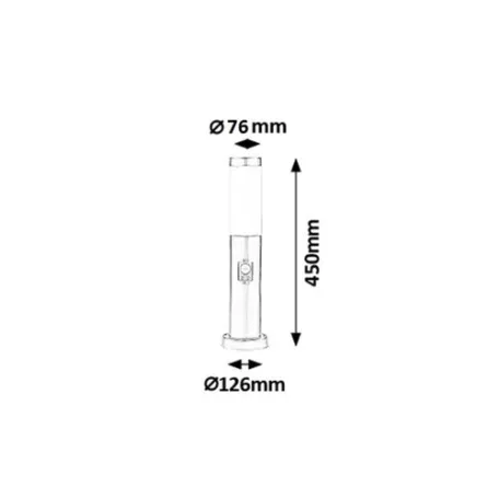Rábalux 8267 Inox torch Kültéri állólámpa