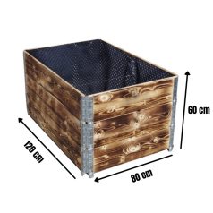 Borb 3 szintes keret magaságyás, 120*80*60 cm