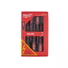   Milwaukee VDE Csavarhúzó 3 oldalú markolattal  7 darabos készlet (SL2,5, SL3,