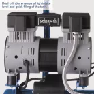 Scheppach HC 08 Si - ultracsendes olajmentes kéthengeres kompresszor, 6 l