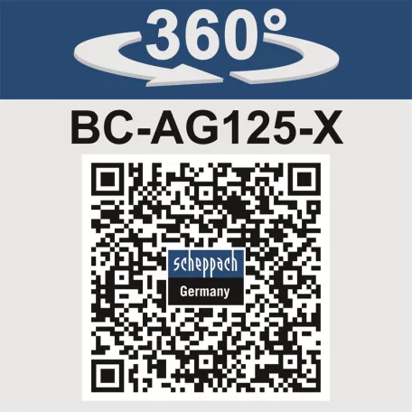 Scheppach BC-AG125-X - akkus sarokcsiszoló indukciós motorral, 125 mm-IXES 20V