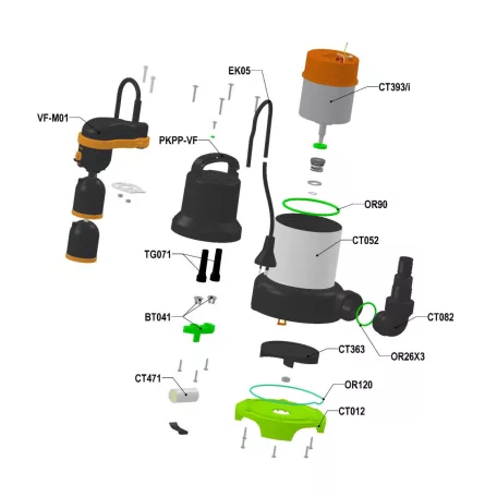 Elpumps szennyvíz szivattyú CT-3274 VF