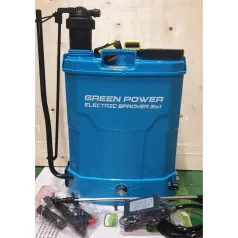   GreenPower AKKUMLÁTOROS ÉS KÉZI MŰKÖDTETÉSÜ  HÁTIPERMETEZŐ  16 LITERES