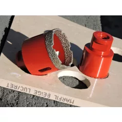 Diatech piros gyémántfúró 68mm M14 sarokcsiszolóhoz
