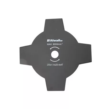 Riwall Négyágú vágókés fűkaszához 255mm / 25,4mm / 1,4 mm