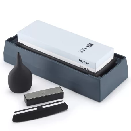 Fenőkő szett, #3000/10000 +állvány+élszögtartó + gyémánt tisztító +vízcseppentő