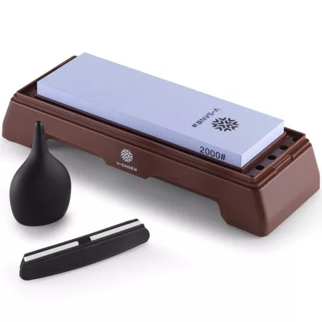 Fenőkő szett, #2000/6000 + állvány + élszögtartó + vízcseppentő