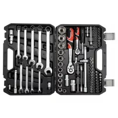   YATO Dugókulcs készlet 82 részes 1/2 col: 14-24 mm, 1/4 col: 4-14 mm CrV