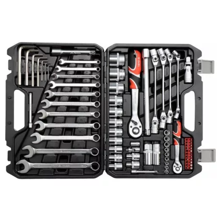 YATO Dugókulcs készlet 77 részes 1/4 col & 1/2 col CrV