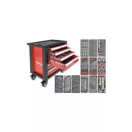 YATO Szerszámkocsi szerszámokkal 177 részes, könnyített ~