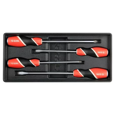 YATO Csavarhúzó készlet 4 részes üthető (fiókbetét)
