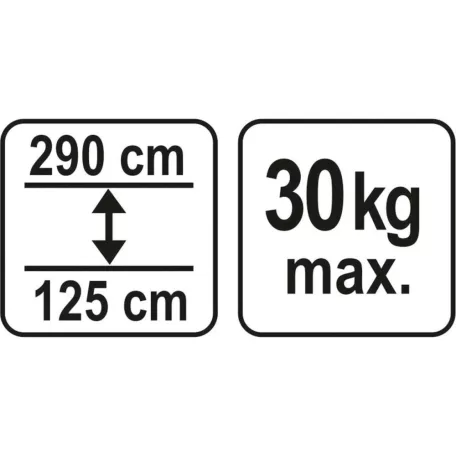 YATO Teleszkópos támasztó rúd 125-290 cm 30 kg
