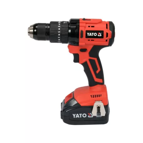 YATO Akkus ütvefúró-csavarozó 75 Nm szénkefe nélküli 18 V Li-Ion (2 x 3 Ah akku