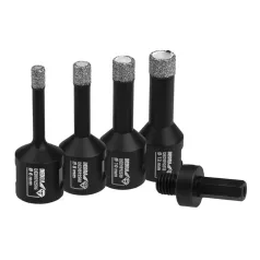  DEDRA Gyémánt koronafúró készlet 6,8,10,12mm, HEX adapter DED1592SZ01